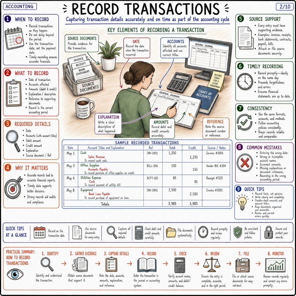 Accounting Cycle: Record Transactions (2/10)
