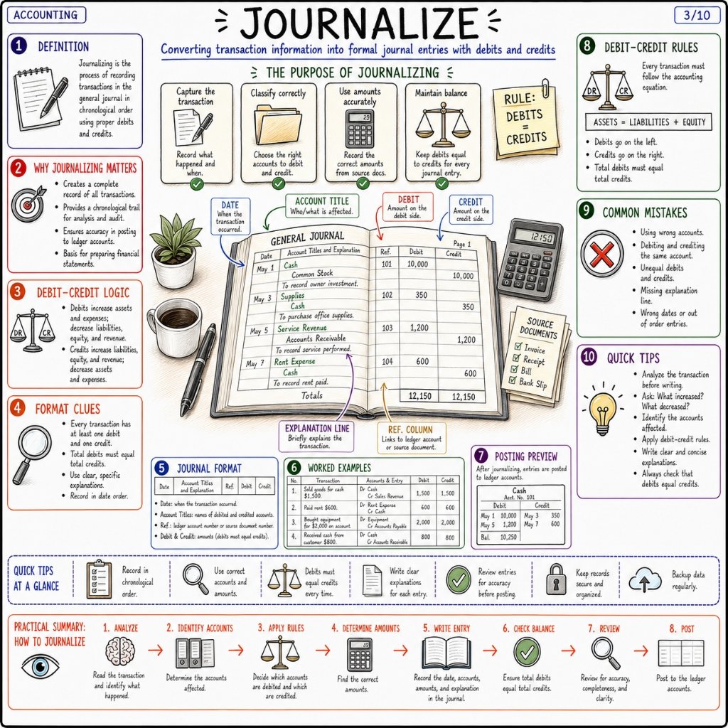 Accounting Cycle: Journalize Entries (3/10)