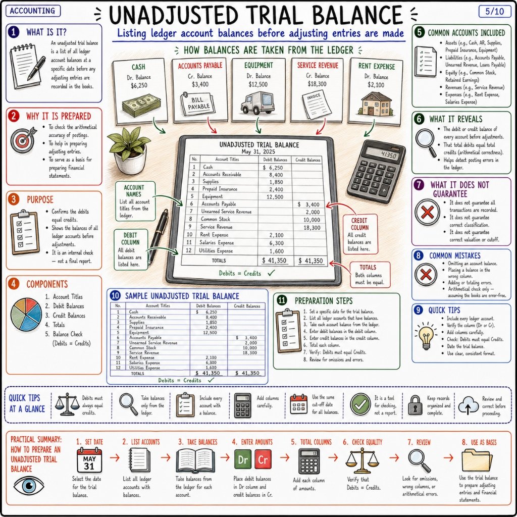 Accounting Cycle: Unadjusted Trial Balance (5/10)