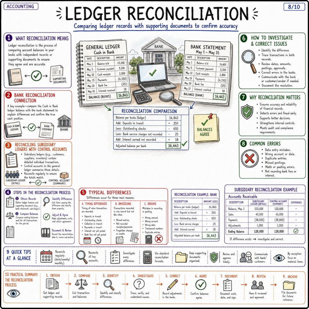Accounting Cycle: Ledger Reconciliation (8/10)