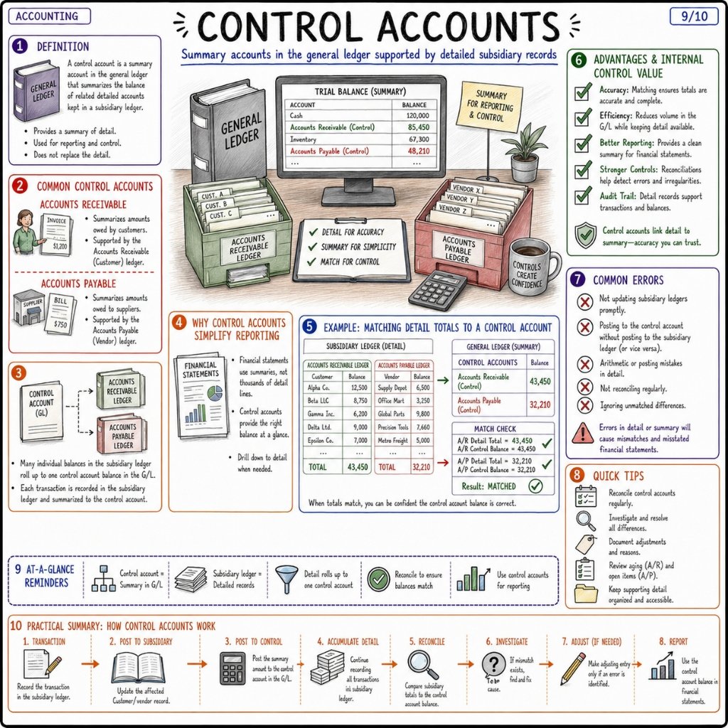 Accounting Cycle: Control Accounts (9/10)